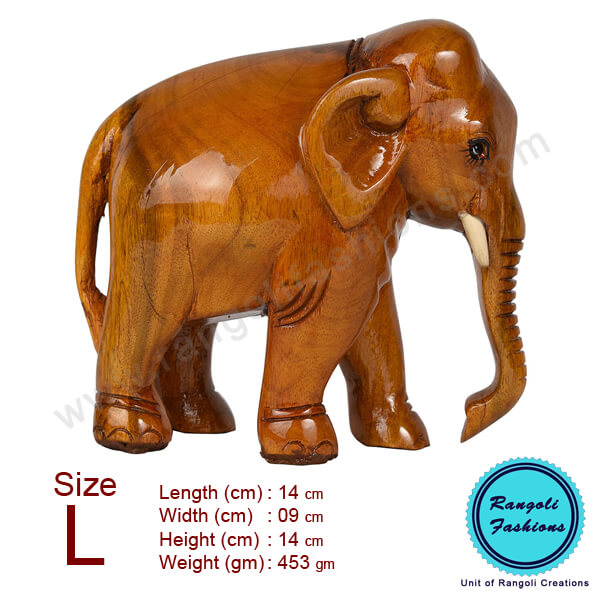Large Wooden Handmade Elephant